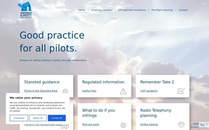 Screenshot of airspacesafety.com