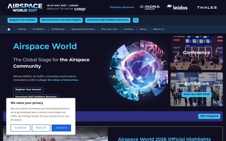 Screenshot of airspaceworld.com
