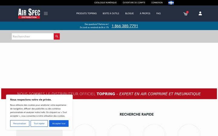 Screenshot of airspec-distribution.com