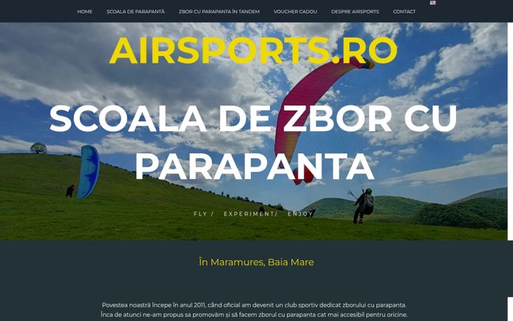Screenshot of airsports.ro