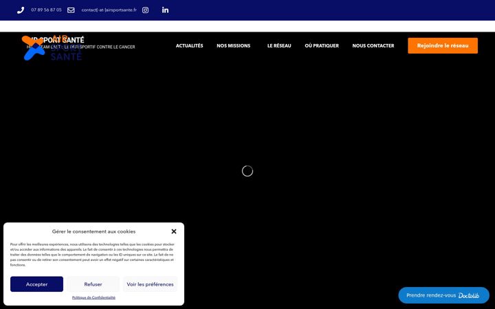 Skärmbild av airsportsante.fr
