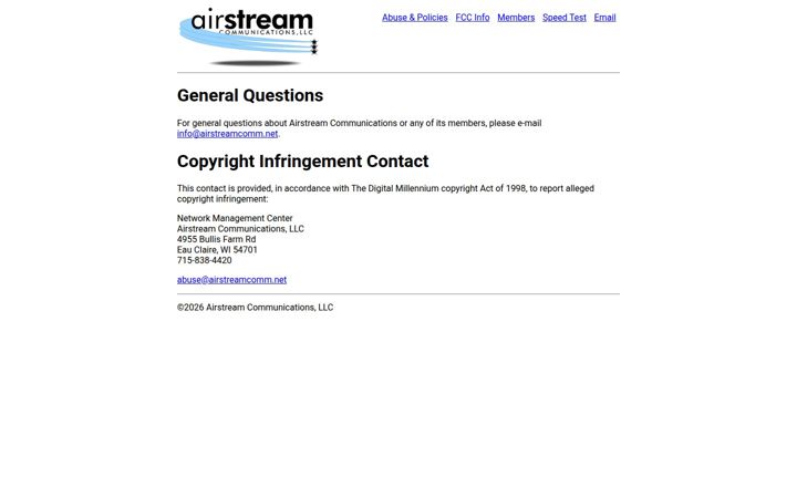 Screenshot of airstreamcomm.net