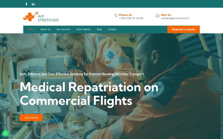 Екранна снимка на airstretcher.fr