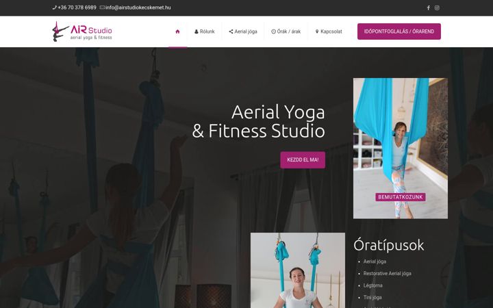 Екранна снимка на airstudiokecskemet.hu
