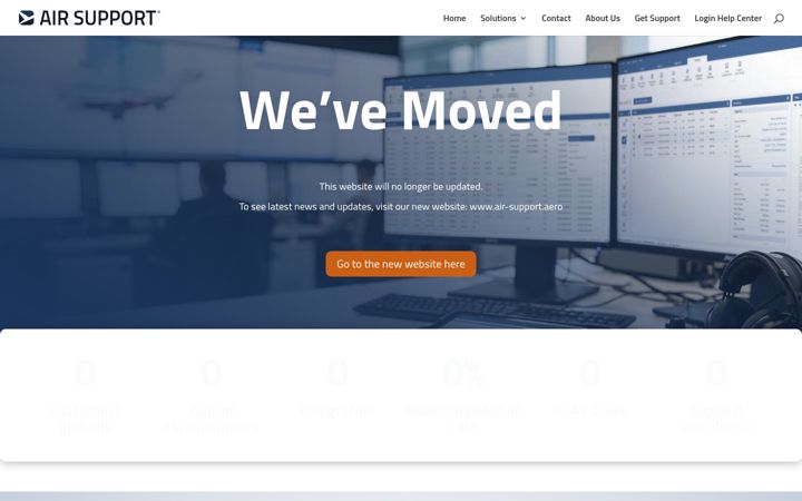 Screenshot of airsupport.website