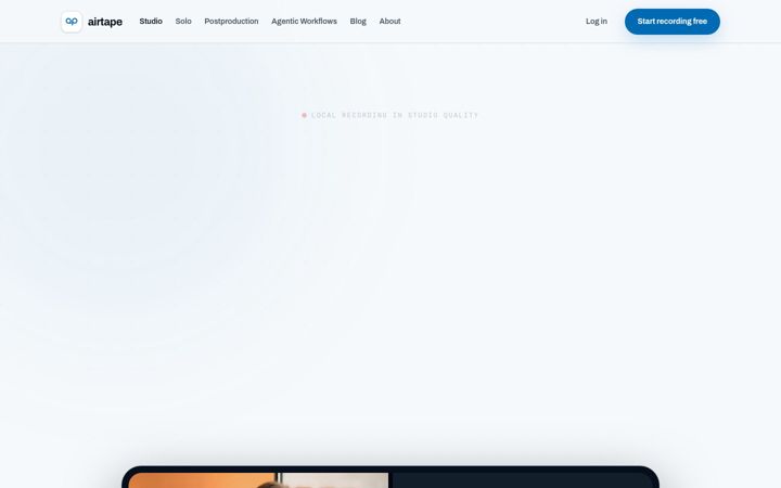 Screenshot of airtape.co