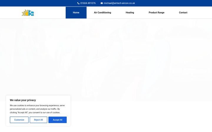 Screenshot von airtech-aircon.co.uk
