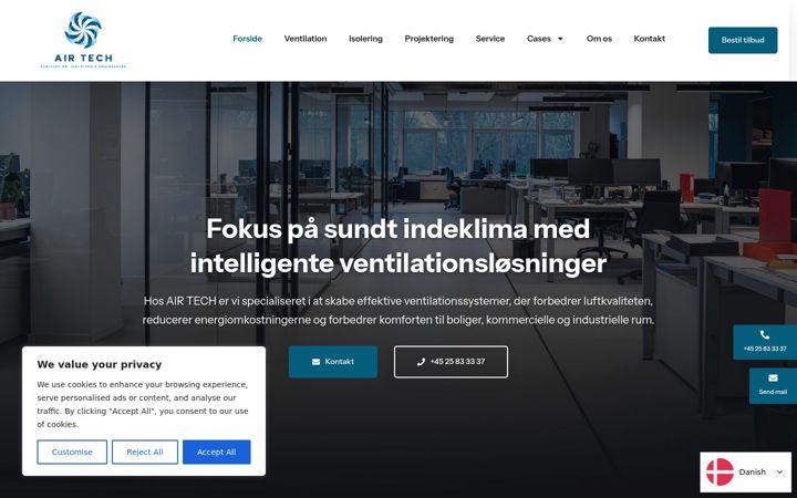 Screenshot of airtech.nu