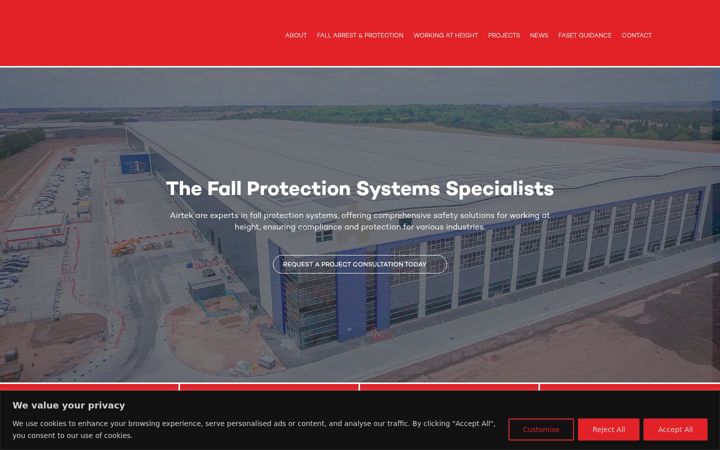 Screenshot of airteksns.co.uk