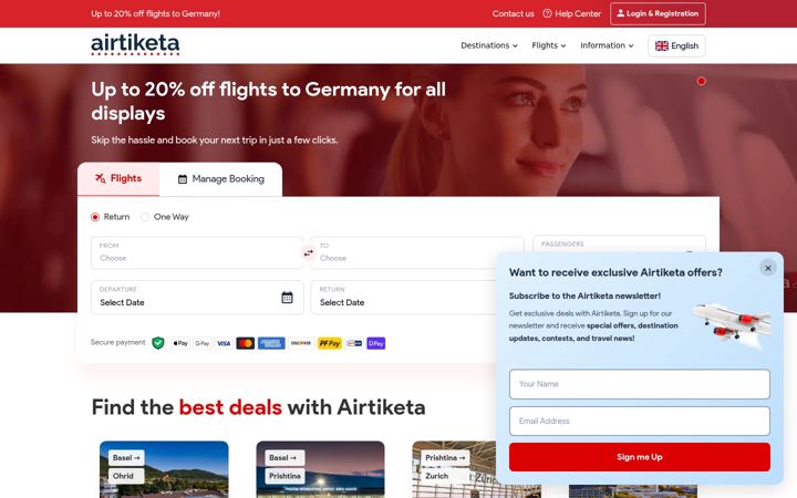 Screenshot of airtiketa.eu