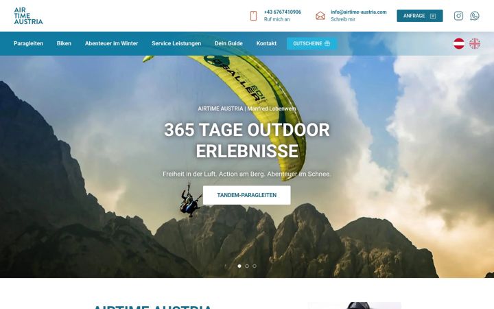 Skärmbild av airtime-austria.com