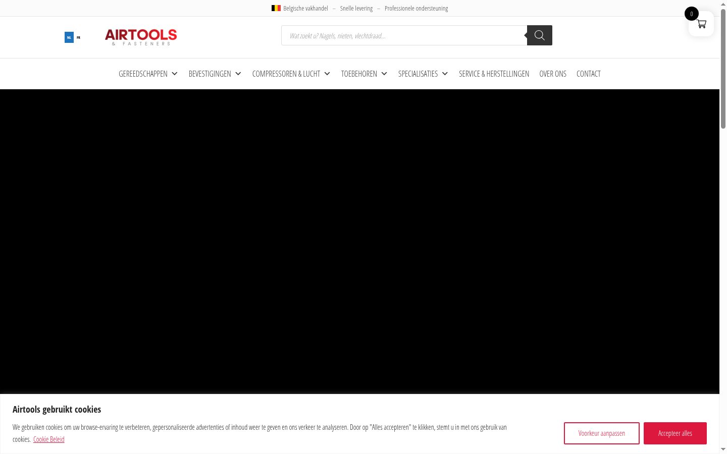 Captura de pantalla del banner de consentimiento mostrado antes de cualquier interacción