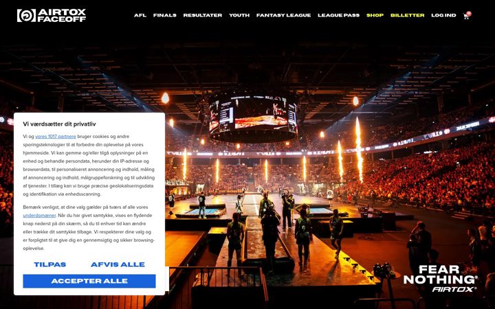 Screenshot stránky airtoxfaceoff.dk