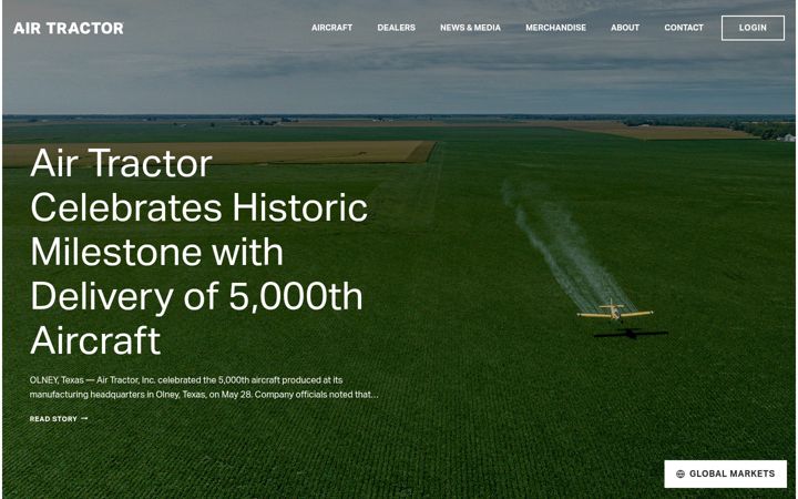Screenshot of airtractor.com