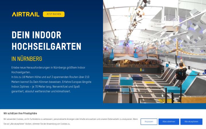 Screenshot of airtrail-nuernberg.de