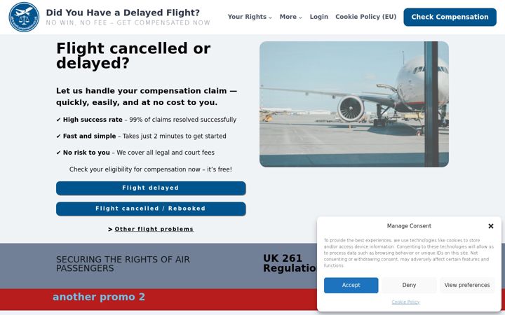 Képernyőkép: airtravelcompensation.co.uk