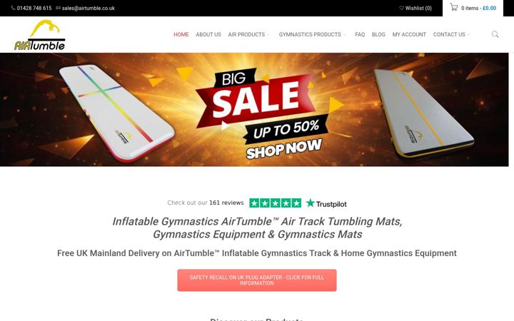 Screenshot of airtumble.co.uk