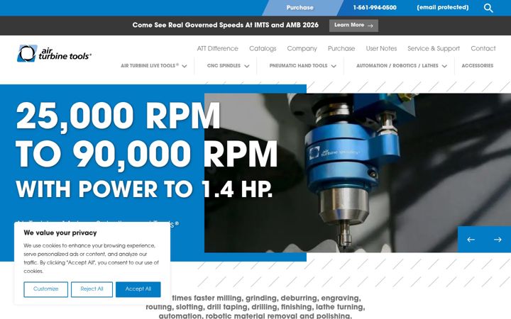 Screenshot of airturbinetools.com