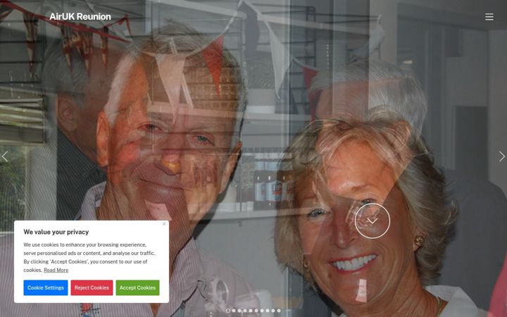 Screenshot of airukreunion.co.uk