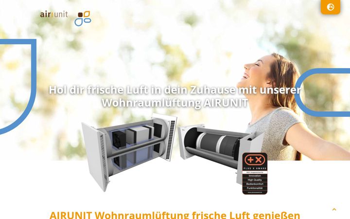 Skjámynd af airunit-ventilation.com