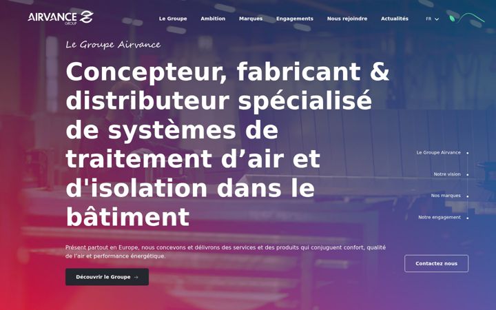 Screenshot of airvancegroup.com