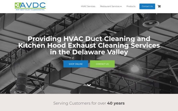 Captura de pantalla de airventductcleaning.com