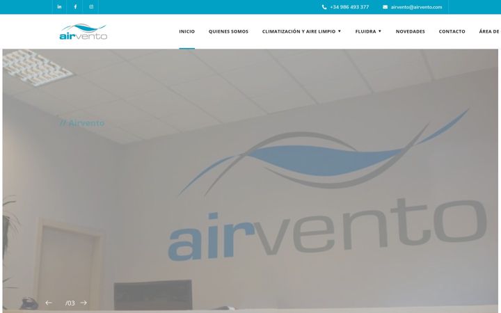 Screenshot of airvento.com