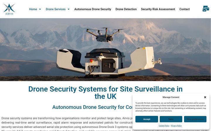 Screenshot of airvis.co.uk