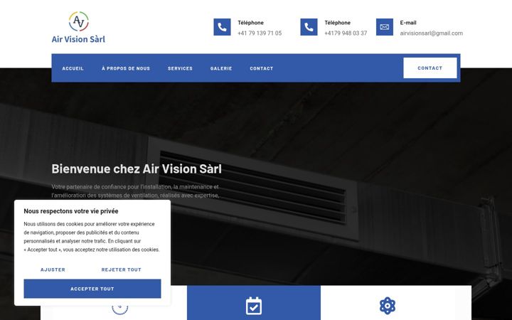 Screenshot of airvision-sarl.ch