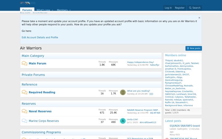 Screenshot of airwarriors.com