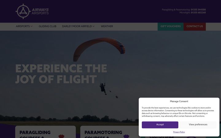 Screenshot of airways-airsports.com