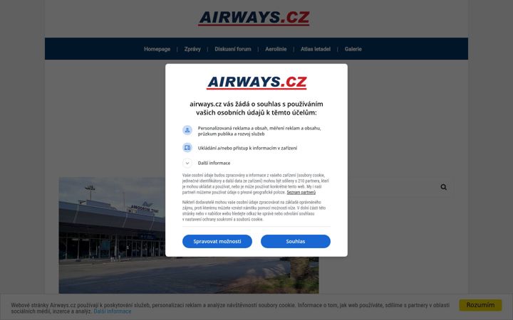 Screenshot of airways.cz