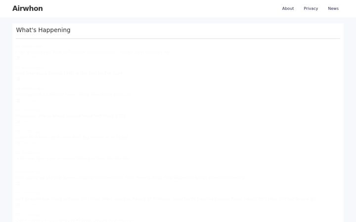 Screenshot of airwhon.com
