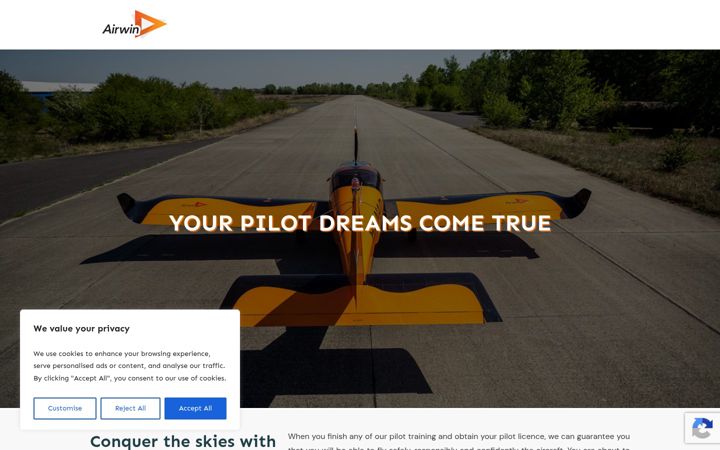 Screenshot of airwin.hu
