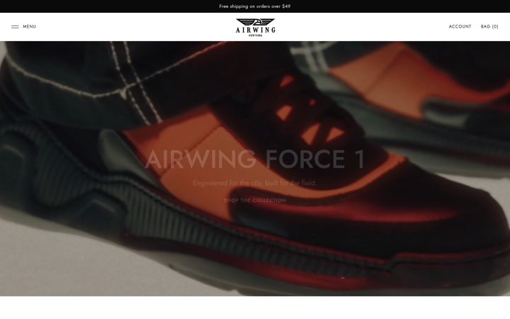 Screenshot of airwingstore.com
