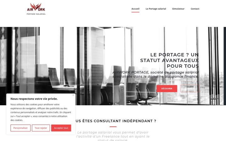 Screenshot of airwork-portage.fr