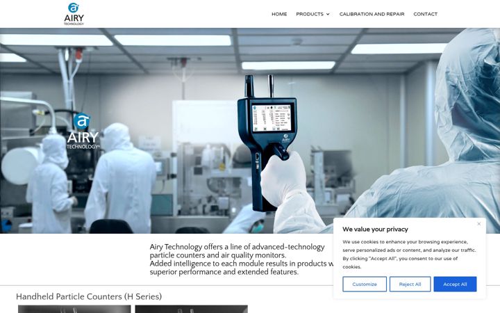 Screenshot του airytechnology.com