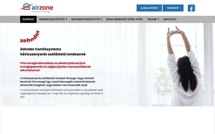 Captura de ecrã de airzone.hu
