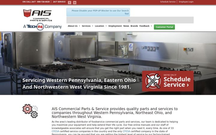 Screenshot of ais-service.net