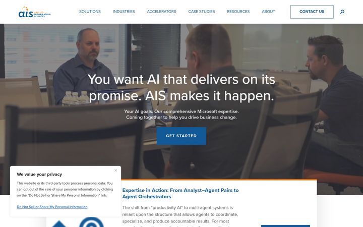 Screenshot of ais.com