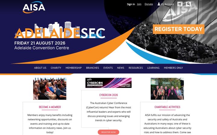 Screenshot of aisa.org.au