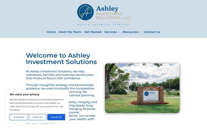 Screenshot of aisadvising.com