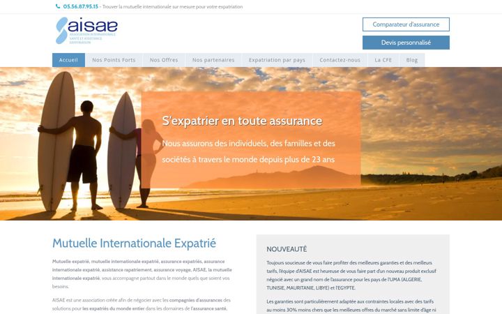 Screenshot of aisae.com