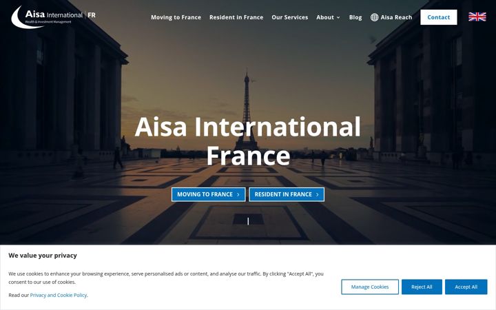 Screenshot of aisainternational.fr