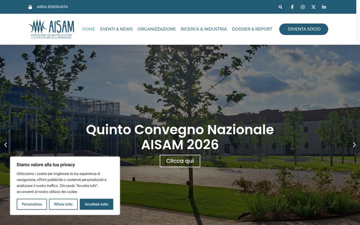 Screenshot of aisam-microalghe.eu