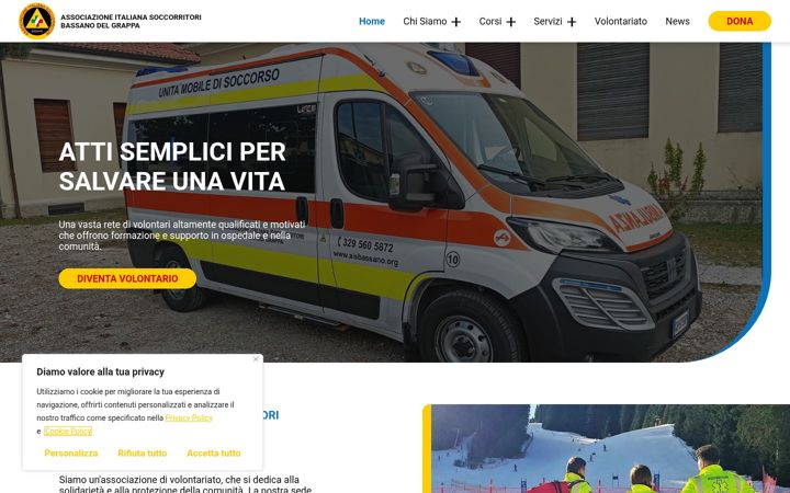 Screenshot of aisbassano.org