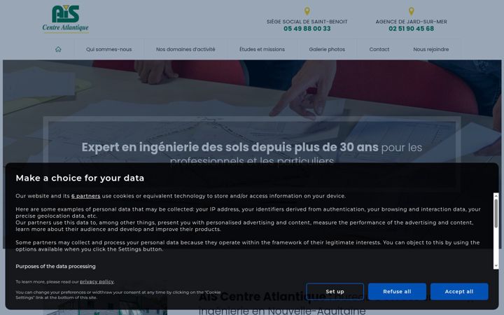 Screenshot of aiscentreatlantique.fr