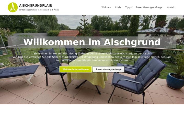 Screenshot of aischgrundflair.de