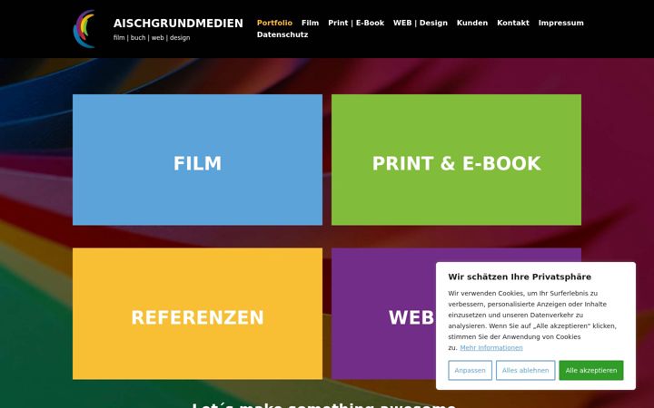 Screenshot of aischgrundmedien.de