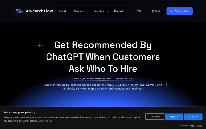 Skjermbilde av aisearchflow.com